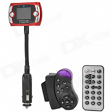 Bluetooth v2.0 Car MP3 Player w/ SD + Hands-free Speakerphone - Black + Red