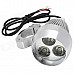 9W 400lm White 3-Bridgelux LED Headlamp / Spotlight for Motorcycle / Electric Car - Silver (12~80V)