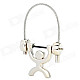 MW67 Novelty Fashionable Weightlifting Style Zinc Alloy Key Ring - Silver