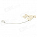 1098 Novelty Fashionable Cat-eating-fish Style Zinc Alloy Key Ring - Silver