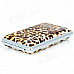 Sexy Leopard Pattern PU Leather + Stainless Steel Cigarette Case - Black + Brown + Silver