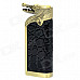 Cool Crocodile Head Switch PU Cover Blue Flame Windproof Butane Jet Torch Lighter - Black + Bronze