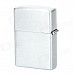 6164 Stylish Rose Pattern Relievo Stainless Steel Kerosene Oil Lighter - Silver