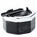 Stylish Practical Semi-automatic Stainless Steel Ashtray - Black + Silver