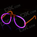 MXZ-004 Cute Stylish Glow-in-the-dark DIY Glow Stick Glasses Frame - Yellow + Red