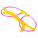 MXZ-004 Cute Stylish Glow-in-the-dark DIY Glow Stick Glasses Frame - Yellow + Red