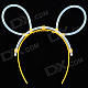 MXZ-003 Cute Stylish Glow-in-the-dark DIY Plastic Hair Band w/ Glow Stick - Yellow + Transparent