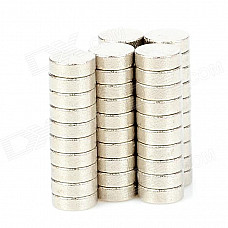 3 x 1mm NdFeB Neodymium Magnet Circular Cylinder DIY Puzzle Set - Silver (50 PCS)