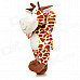 Lazy Cute Cow Style Hands-in-Head Filled PP Cotton Toy w/ Suction Cup - Brown + Beige + White