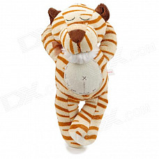 Cute Sleeping Tiger Plush Doll Toy /w Suction Cup - White + Beige + Brown