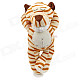 Cute Sleeping Tiger Plush Doll Toy /w Suction Cup - White + Beige + Brown