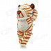 Cute Sleeping Tiger Plush Doll Toy /w Suction Cup - White + Beige + Brown