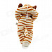 Cute Sleeping Tiger Plush Doll Toy /w Suction Cup - White + Beige + Brown