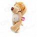 Cute Corrupt Sleep Lion Style PP Cotton Doll Toy w/ Suction Cup - Brown + Beige