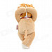 Cute Corrupt Sleep Lion Style PP Cotton Doll Toy w/ Suction Cup - Brown + Beige