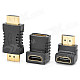 HDMI Male to Female + HDMI Male to Male + HDMI Female to Female Adapters - Black + Golden (3 PCS)