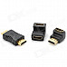 HDMI Male to Female + HDMI Male to Male + HDMI Female to Female Adapters - Black + Golden (3 PCS)