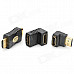 HDMI Male to Female + HDMI Male to Male + HDMI Female to Female Adapters - Black + Golden (3 PCS)