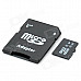 High Speed Memory TF Card w/ TF to SD Card Adapter - Black + White (16GB / Class 10)