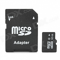 High Speed TF / Micro SDHC Card w/ TF to SD Card Adapter (32GB / Class 10)