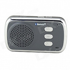 iPlenty i530 Car Bluetooth V4.0 Sun Visor Mount Handsfree Speaker w/ Car Charger - Black + Grey