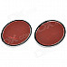 Stylish Oval Reflective Warning Sticker for Cars - Red + Silver (2 PCS)