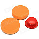 Round Waxing Sponge w/ Handle for Cars - Orange + Red
