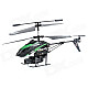 WLtoys V398 3.5-CH IR Remote Control Missiles Launching R/C Helicopter w/ Gyro / LED - Black + Green