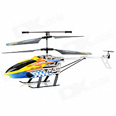 HUAJUN W908-8 3.5-CH IR Remote Control Aluminum Alloy R/C Helicopter w/ Gyro - Yellow + Black + Blue