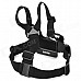 3-Degree-Freedom Comfortable Elastic Chest Belt for Gopro hero 3 / 3+ / 2 - Black