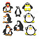 FUNI CT-330 Penguin Style Decorative PC + Magnetic Buttons - Multicolored (8 PCS)