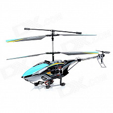 HUAJUN W908-5 3.5-CH Radio Control R/C Helicopter w/ Gyro - Blue + Black