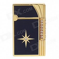 High Quality Zinc Alloy Butane Lighter - Golden + Black