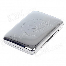 SHUANGQIANG Stainless Steel Cigarette Case - Silver (Holds 16 PCS)