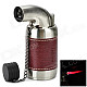 HONEST 516 Windproof 2000'C Butane Jet Torch Lighter - Silver + Brown