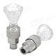 Cool Universal Vibration Induction Colorama Air Valve Mouth Light - Silver + Transparent (1 Pair)