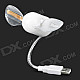 Flexible USB Powered LED Light Fan - White + Silver