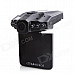 PORTWORLD HD-201 2.5" TFT 3.2MP Wide Angle Car Recorder w/ 6 IR LED Night Vision - Black
