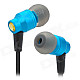 AWEI ES800M Super Bass 3.5mm Jack In-Ear Earphone w/ Clip - Blue + Black