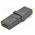 7-180 19pin HDMI Male to HDMI Female 90 / 180 Degree Rotatable Converting Adapter - Black + Golden