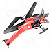 HuaJun W808-9 3.5-CH IR Control R/C Helicopter w/ Gyro / LED - Red + Black