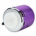 Z-12 Mini Music Speaker w/ FM Radio - Purple + Silver