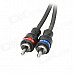 3.5mm Female to Dual Male Car Audio Split Y-Cable - Black (20 CM)