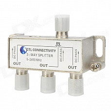 5~2450MHz 1-in 3-out Distributor for SATV - Silver White