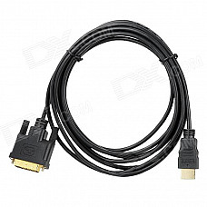 DVIMale to HDMI 1.4 Male Digital HD Connection Cable - Black + Golden