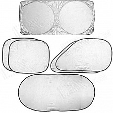 Folding UV Protection Car Suction Cup Front / Back / Side Window Sun Shade Visor (6 PCS)
