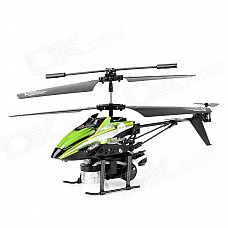 WLtoys V969 3.5-CH IR Remote Control Bubble Jet R/C Helicopter w/ Gyro / Colorful LED - Green