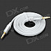 3.5mm Male to 3.5mm Male Audio / Car AUX / Earphone Cable - White (115cm)