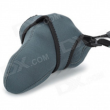 Protective Soft Neoprene Bag Pouch for Canon / Nikon / Sony / Pentax Camera - Black + Grey