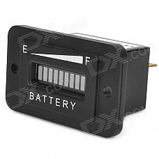 10 LED Bar Digital State Battery Discharge Indicator for Golf Cart / Car / Motorcycle (12/24V)
